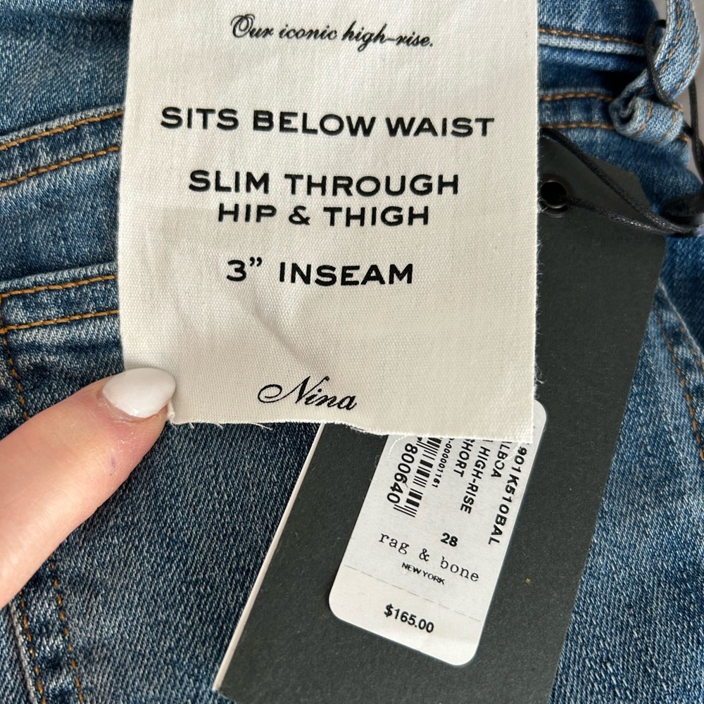 Rag & Bone NWT Nina Denim Shorts - Picture 12 of 14